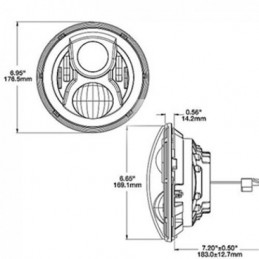 Fari 7 pollici con halo ring