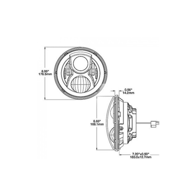 Fari 7 pollici con halo ring