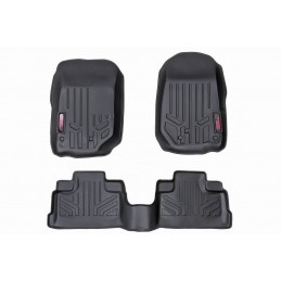 Tappettini Rough Country M-60112 Front & Rear Heavy Duty Fitted Floor Mats for 18-21 Jeep Wrangler JL Unlimited