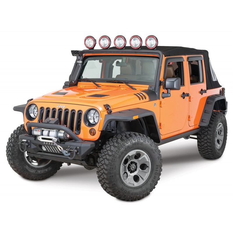 Barra Portafari nera Jeep Wrangler Jk Light Bar, Windshield Mounted,  Textured Black- JK 07-18