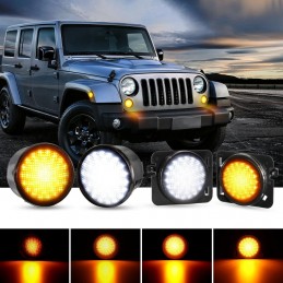 Kit frecce a led anteriori e frecce a led parafanghi wrangler jk 2007/2018