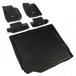 Kit completo tappetini a vaschetta Rugged Ridge NERO 2 Porte Wrangler JK 07-10